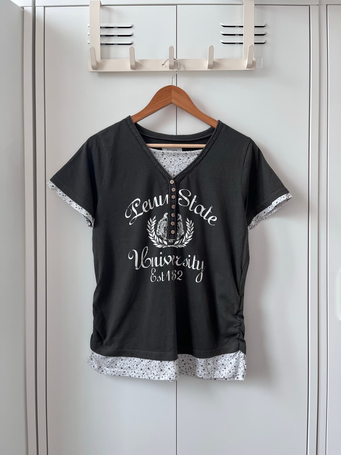 Vintage 잔꽃 레이어드 반팔티셔츠 상품이미지10