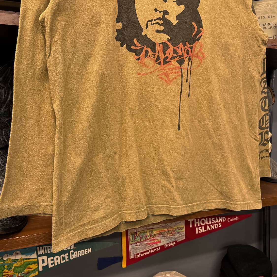 00s JPN 레귤레이터 체게바라 아트 페인팅 롱슬리브 티셔츠 N893 상품이미지4