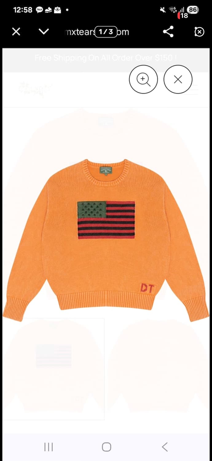 데님티어스 1619 Pan African Flag Knitted 스웨터 상품이미지1