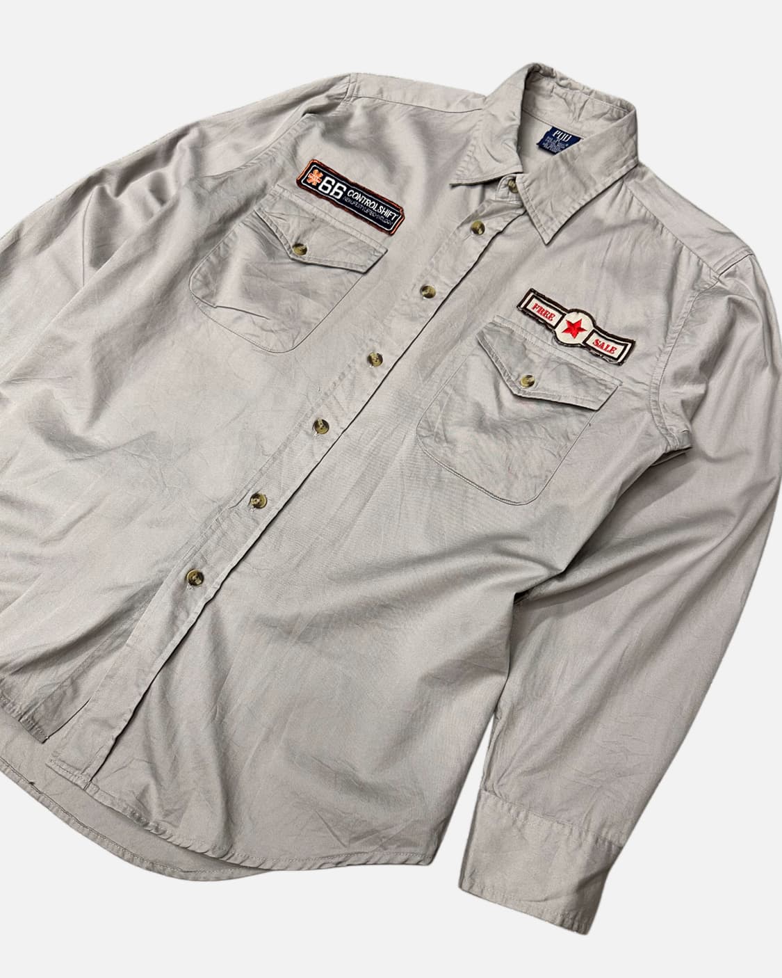 PDD patch pocket beige shirt 상품이미지3