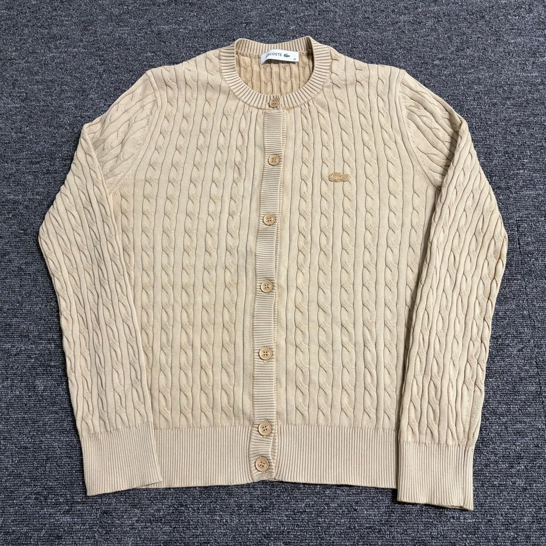 라코스테 가먼트 꽈배기 니트 가디건 상품이미지1