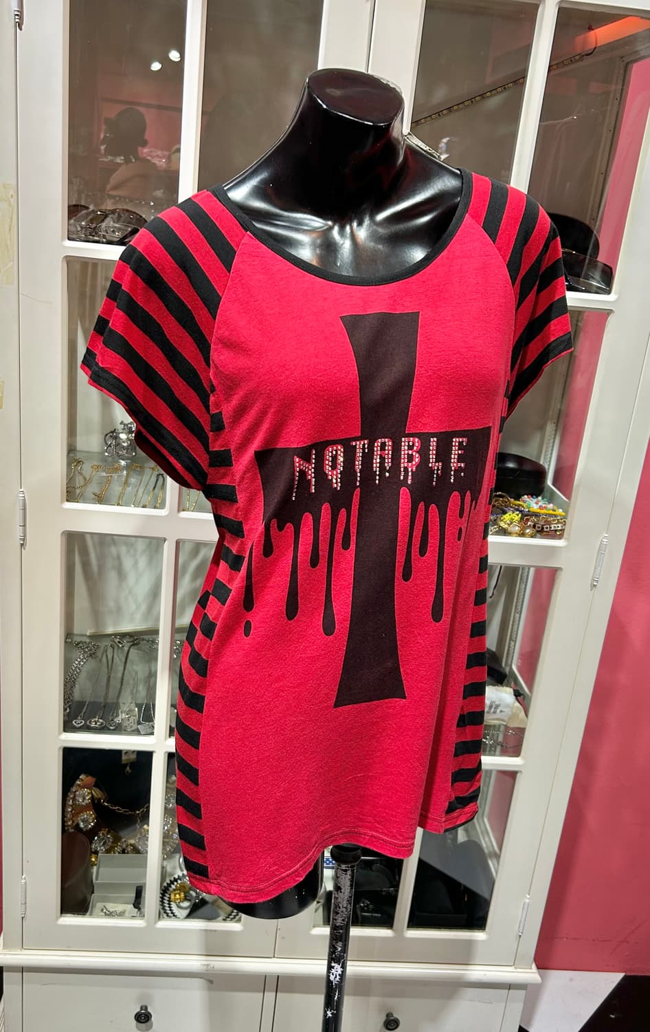 dig deep T-shirt 디그 딥 스트라이프 디테일 반팔 상품이미지1