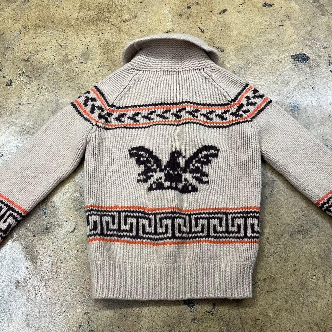 베이지 빈티지 니트 집업 95 상품이미지4