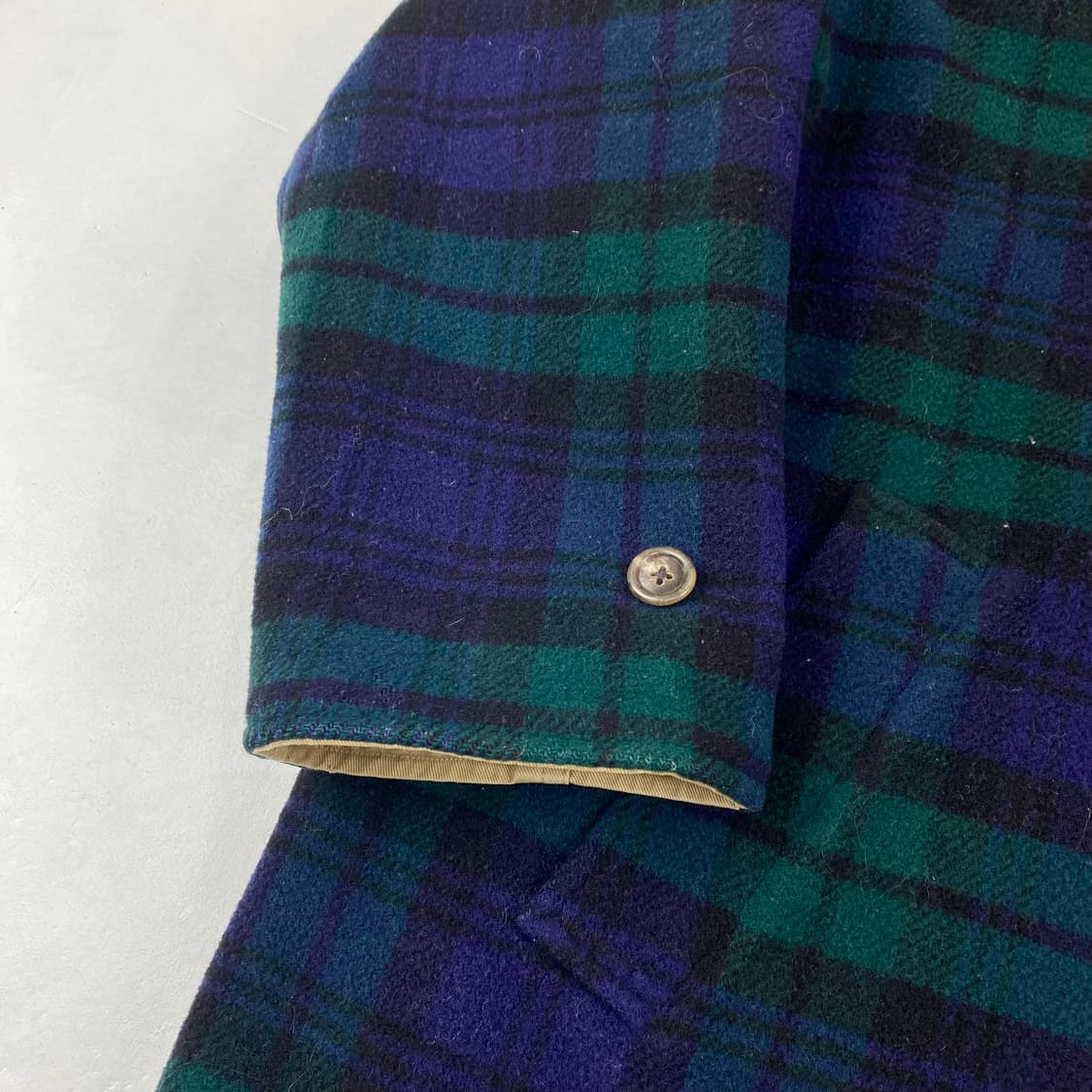 90s 폴로 블랙와치 체크 모직&코튼 리버시블 헌팅 자켓 (105) 상품이미지6