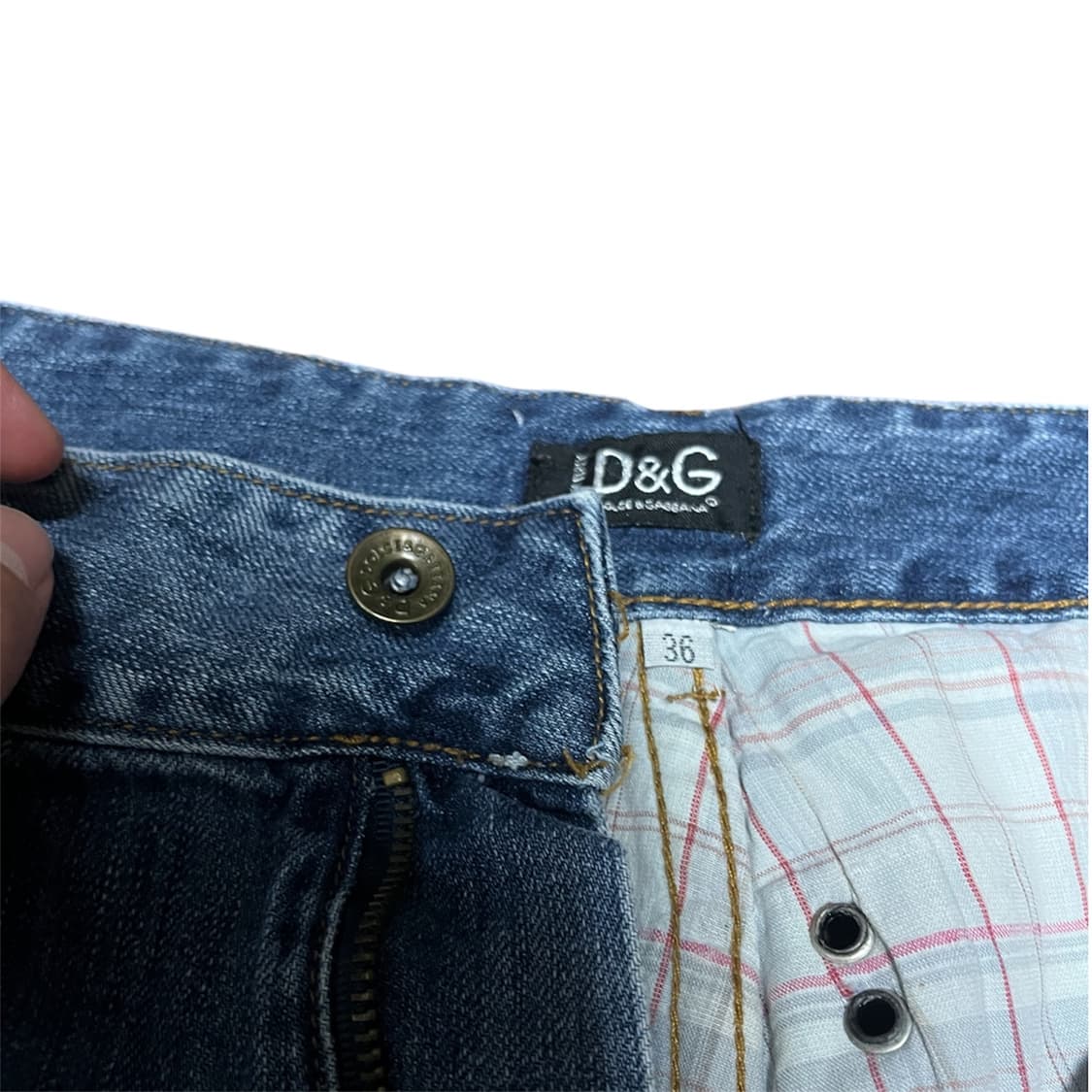 D&G 금장 플레이트 데님 팬츠 상품이미지5
