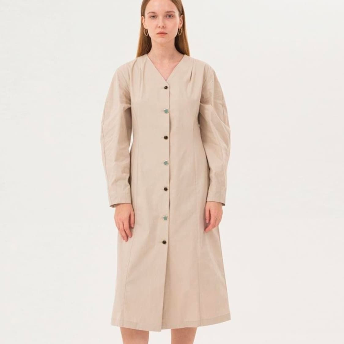 논로컬(NON LOCAL) V넥 노카라원피스 55-66 상품이미지5