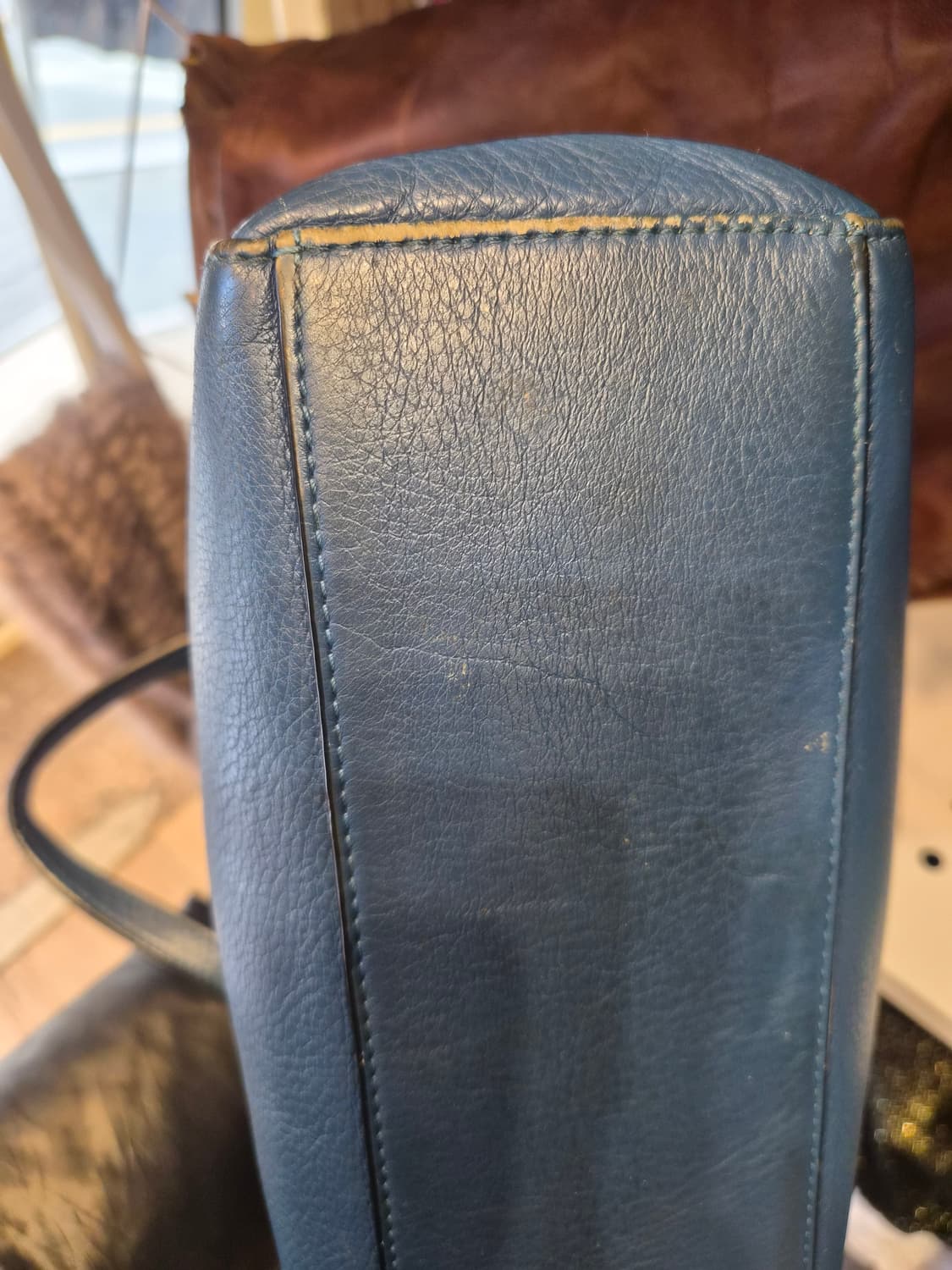 코치 블루 소가죽 숄더백 토드백 가방 상품이미지7