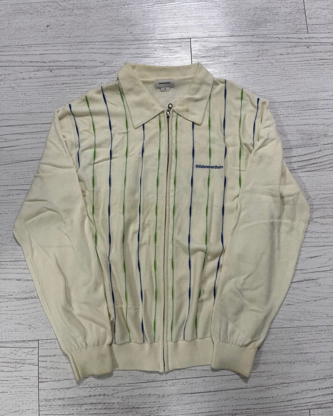 디스이즈네버댓 T로고 집업 폴로 아이보리 상품이미지1