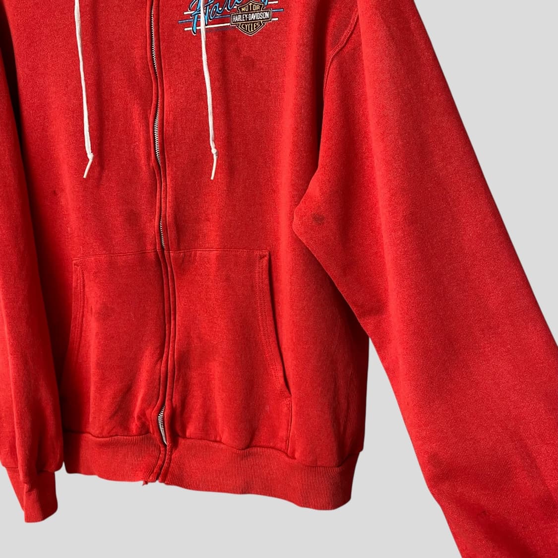 (XL)80s~90s 할리데이비슨 후드집업 상품이미지7