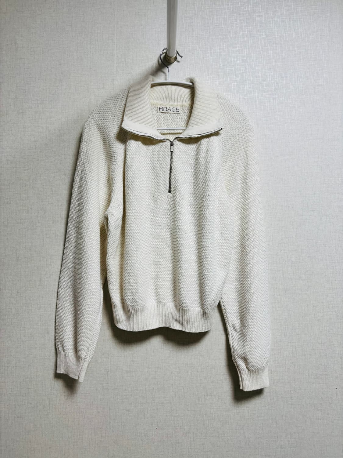 레이스 RRACE 코튼 하프집업 니트 상품이미지2