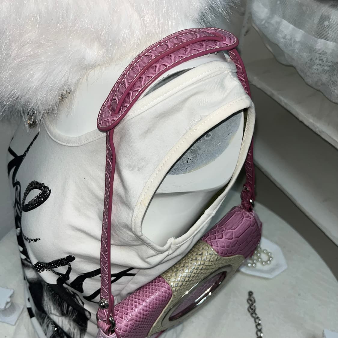 빈티지 핑크 파에톤 숄더백 상품이미지3