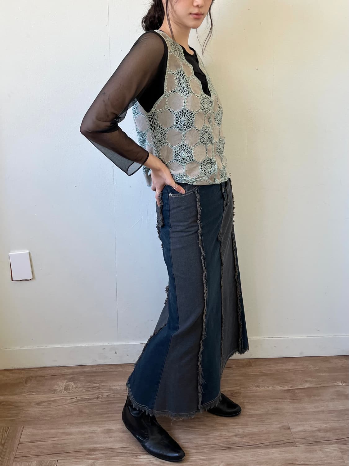 Japan vtg 피그 스킨 베스트 상품이미지5
