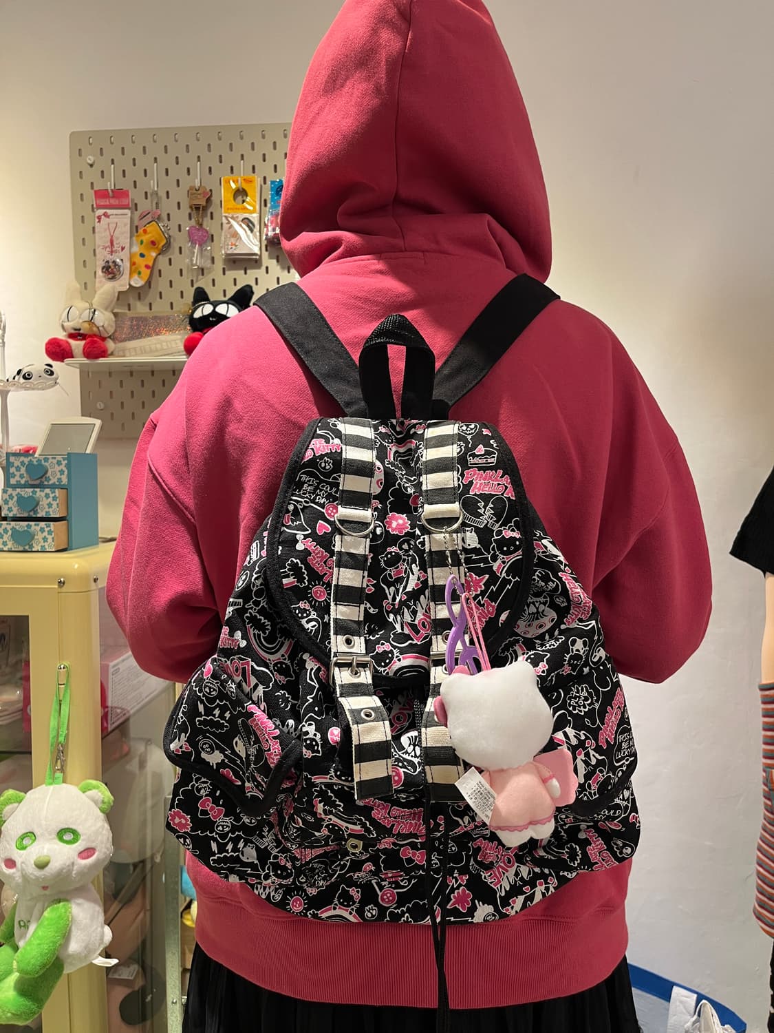 2011 산리오 핑크라떼 콜라보 백팩 🍓 상품이미지9