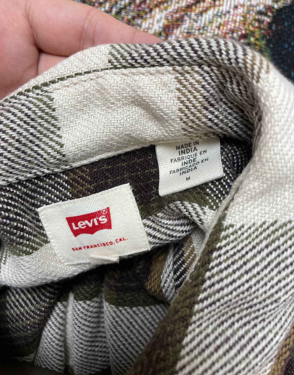 (M) 리바이스 브라운 체크 플란넬 투포켓 셔츠 상품이미지4