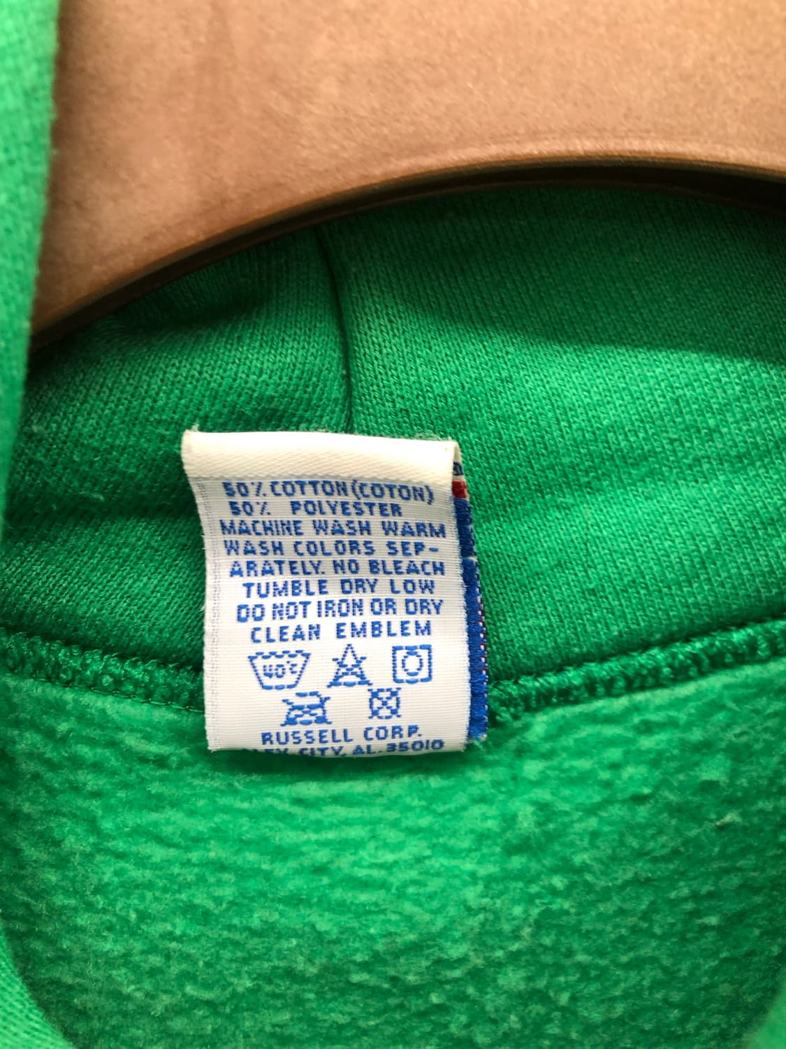 90s 러셀 USA 후드 켈리그린 상품이미지4
