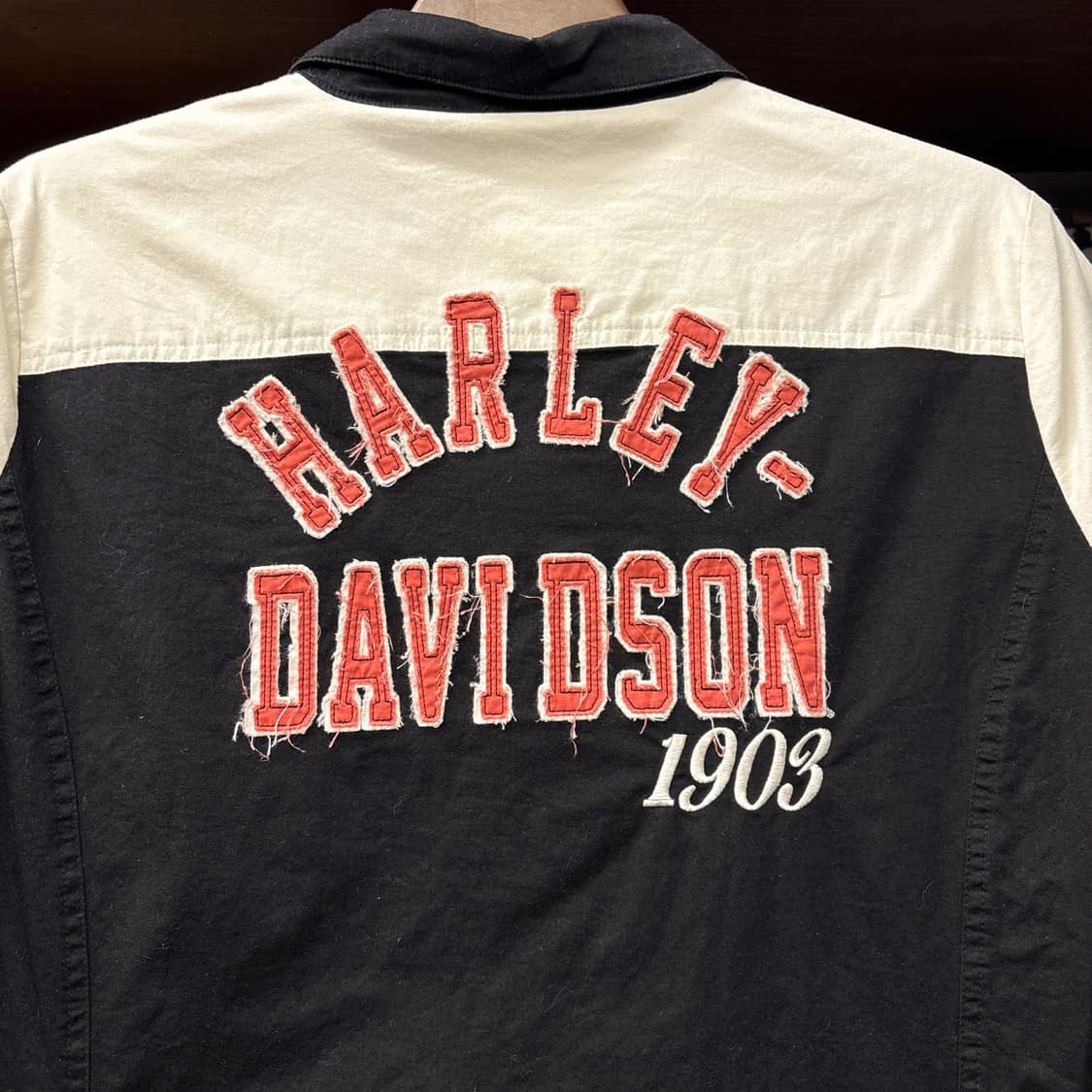 할리데이비슨 Y2K 메탈릭 엠브로이드 풀집업 메카닉셔츠 N1254 상품이미지5