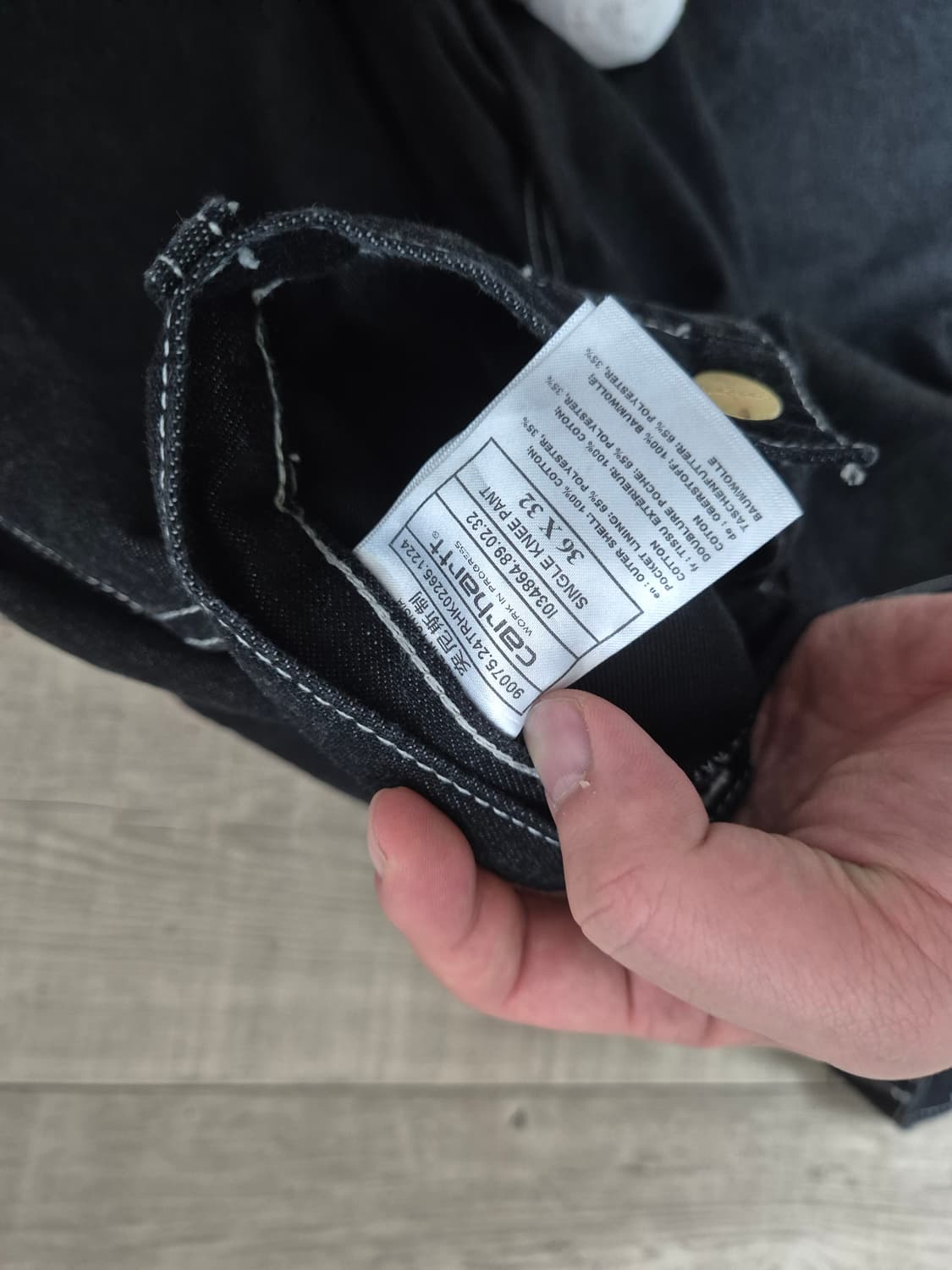 [36] 칼하트 심플 팬츠 노르코 블랙 원 워시 팬츠 칼하트 팬츠 상품이미지7