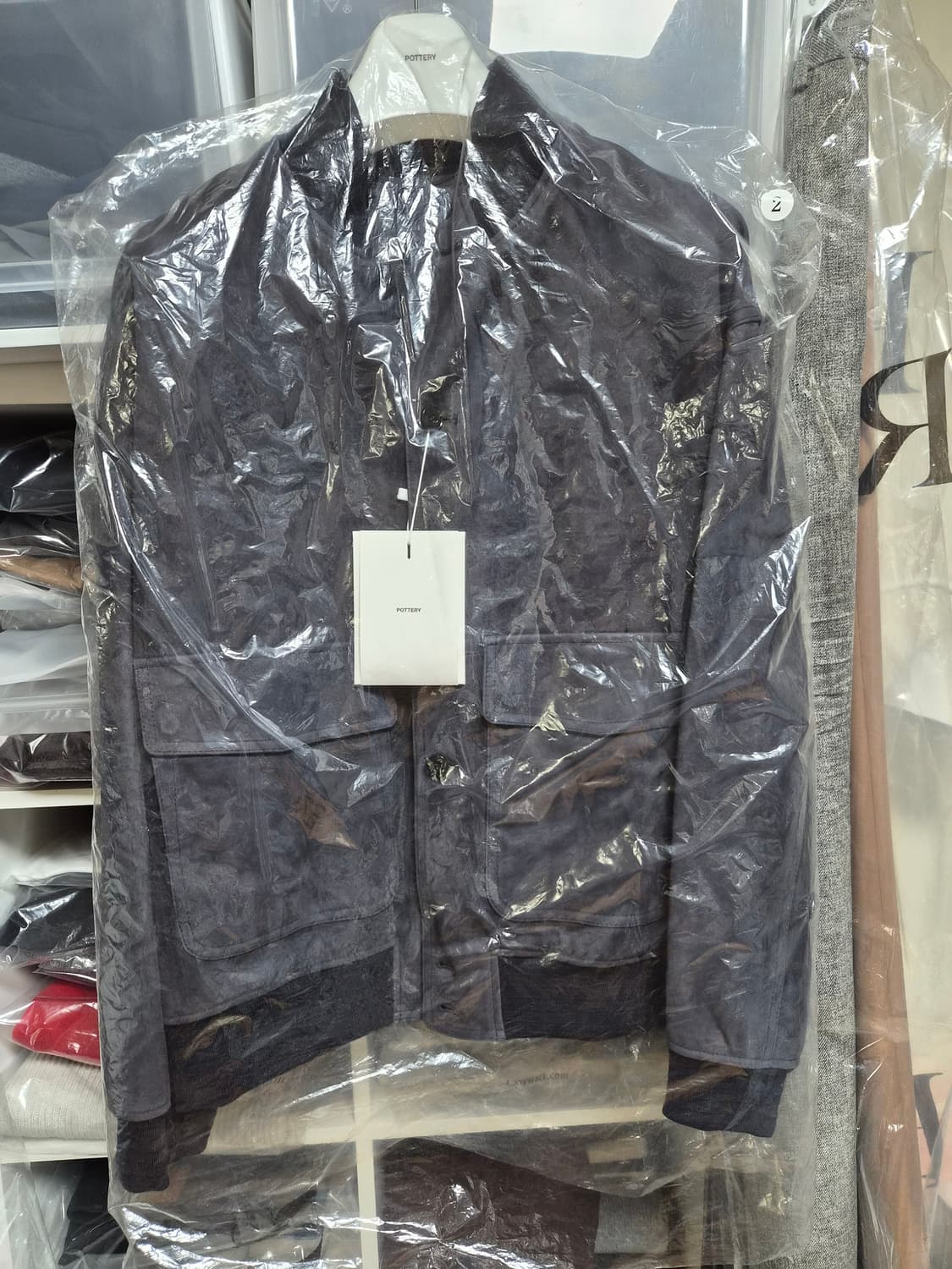 포터리 A-1 스웨이드 자켓 네이비 2 상품이미지4