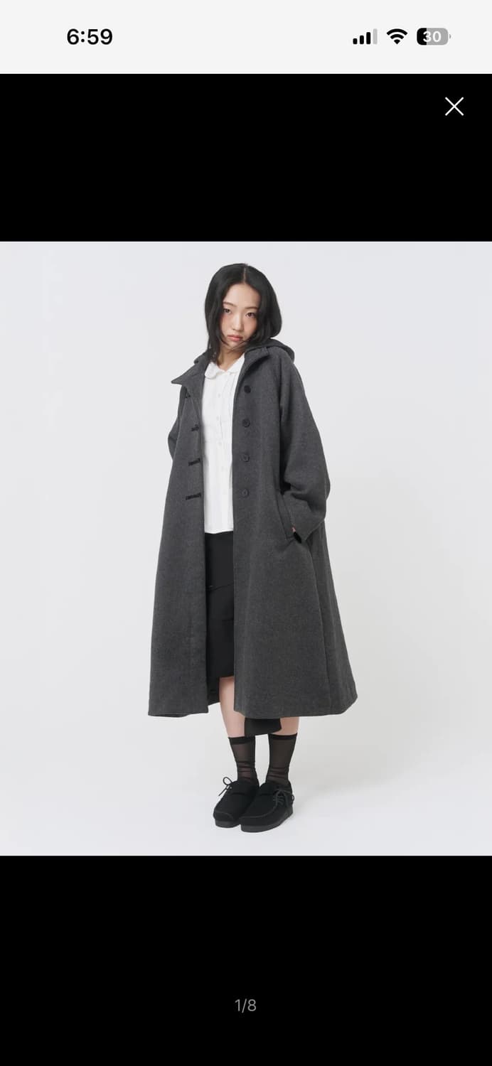 미세키 서울 후디 롱 더플코트 상품이미지1