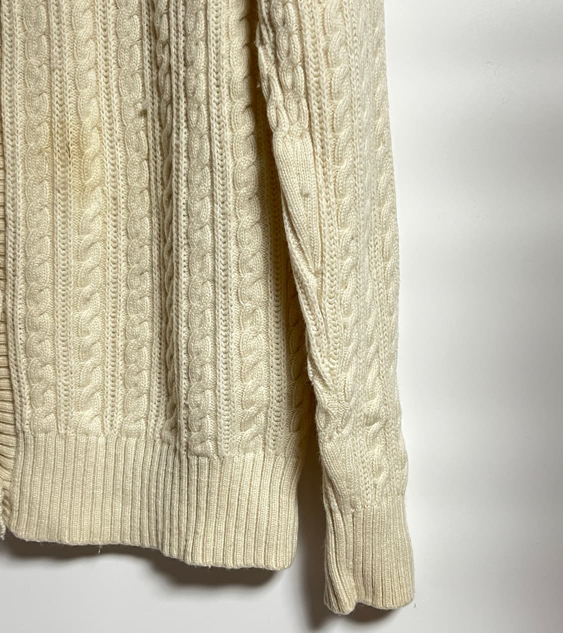 타미힐피거 아이보리 꽈배기 니트 가디건 S 상품이미지2
