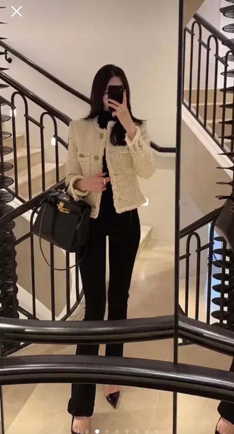 더로랑 트위드 자켓 S 새상품급 상품이미지3