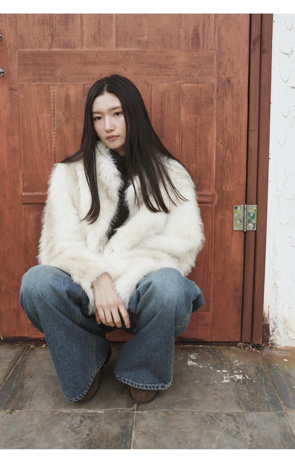 슬로우앤드 밍크 퍼 자켓 크림 베이지 상품이미지2