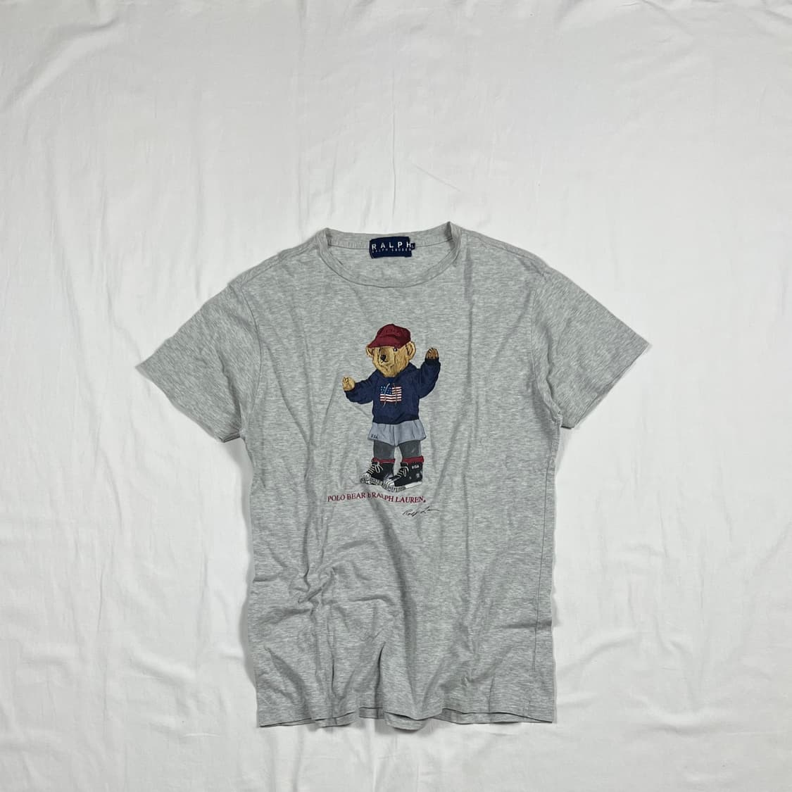 90‘s 랄프로렌 ralph lauren 베어 프린트 반팔티 상품이미지1