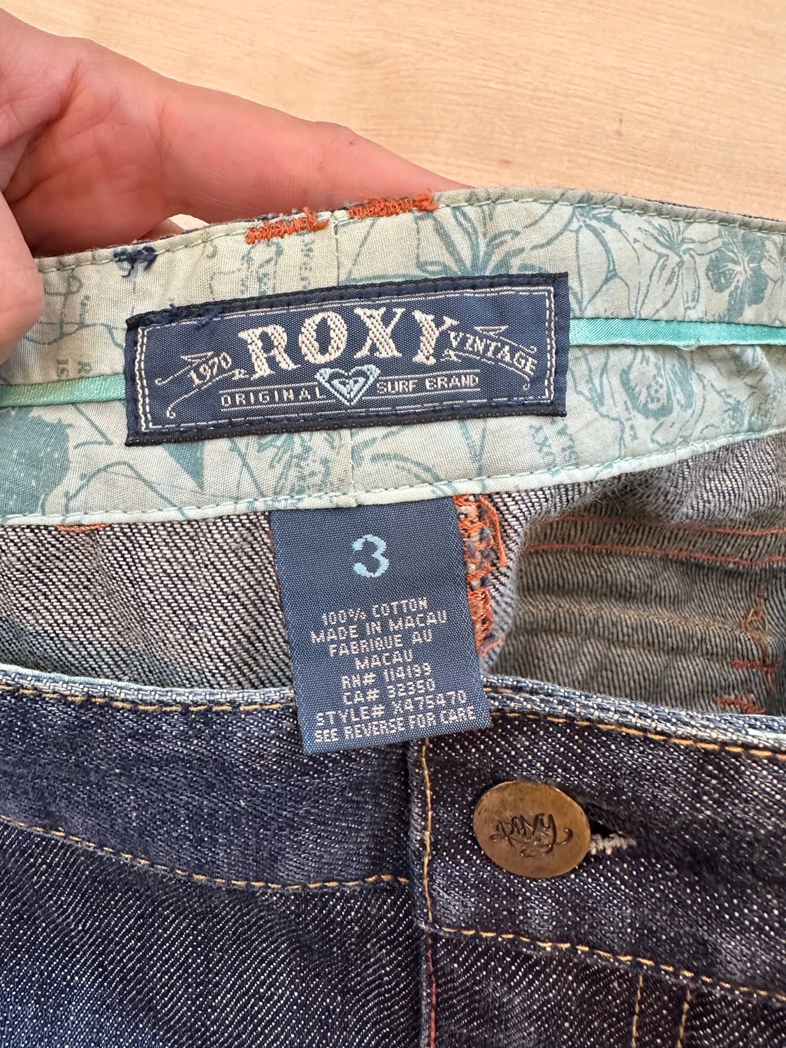 3) roxy 블루 5부 청치마 상품이미지4