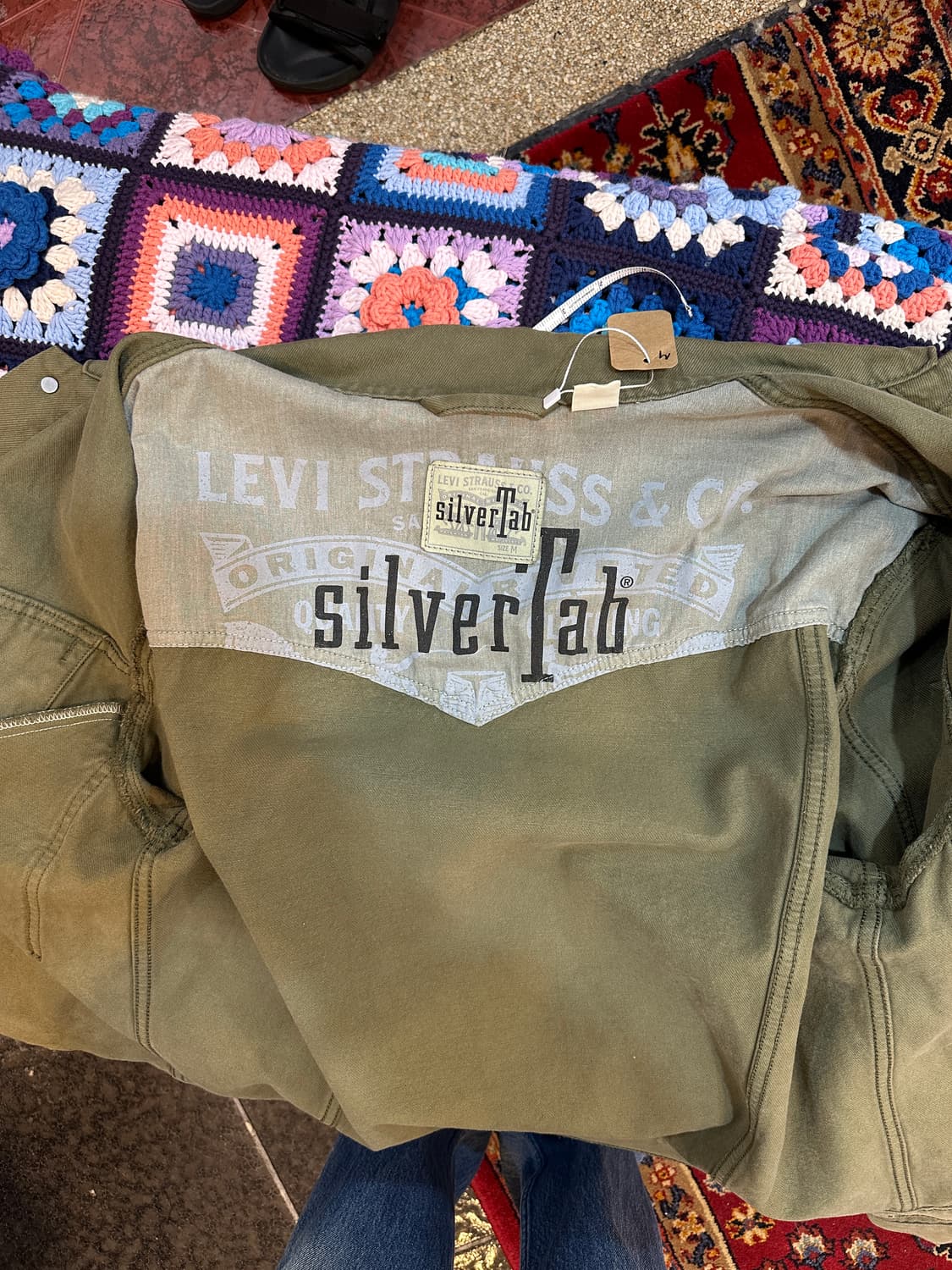 리바이스 실버탭 라인 데님 자켓 카키 M 상품이미지4