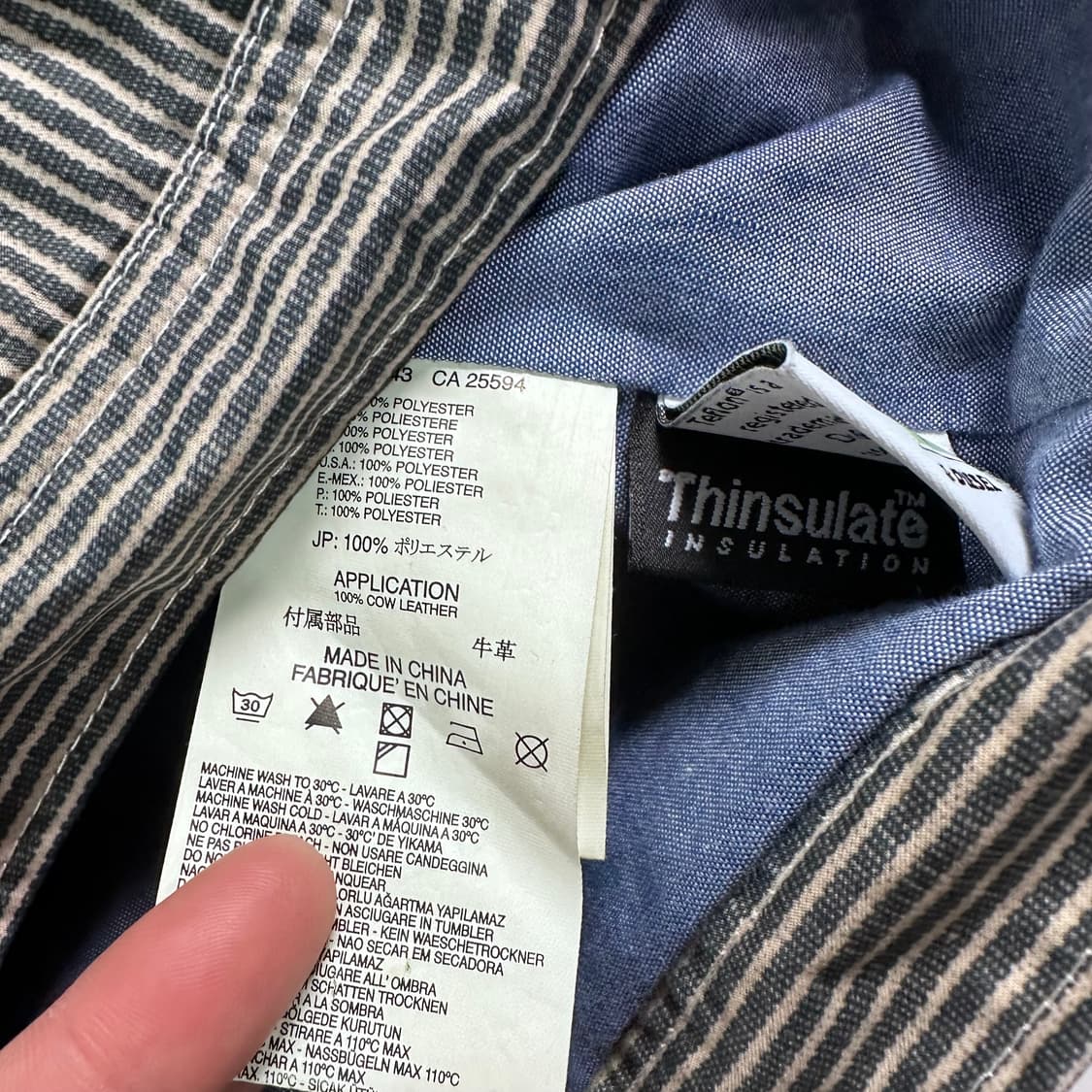 디젤 폴리쉘 데님 프린팅 하이넥 자켓  상품이미지9