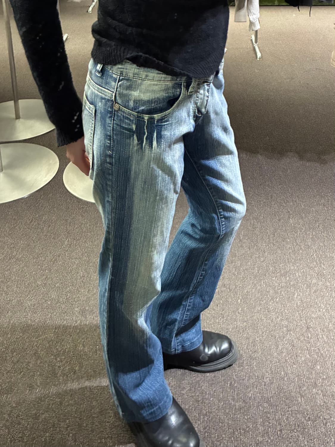 29)Japanese vintage 여성 자수 부츠컷 팬츠 상품이미지4