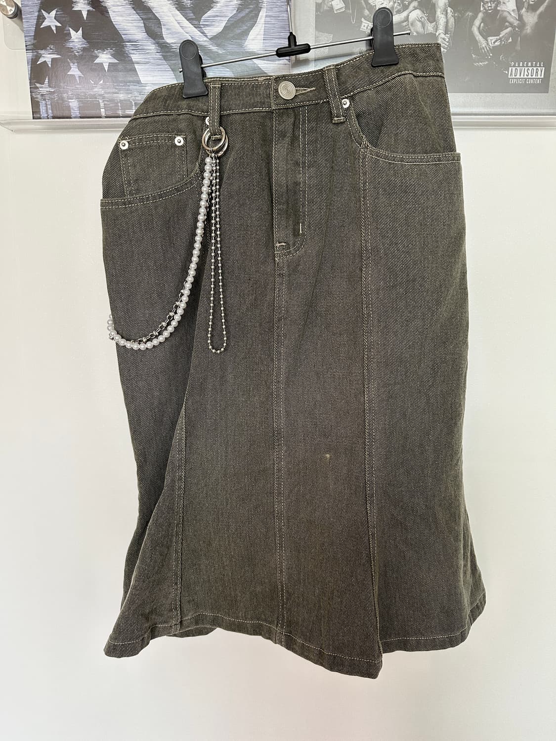 밀로우먼 데님 플레어 스커트 체인 세트 상품이미지7