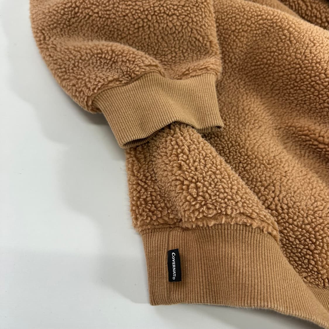 M 커버낫 브라운 뽀글이 후리스 후드티 상품이미지6