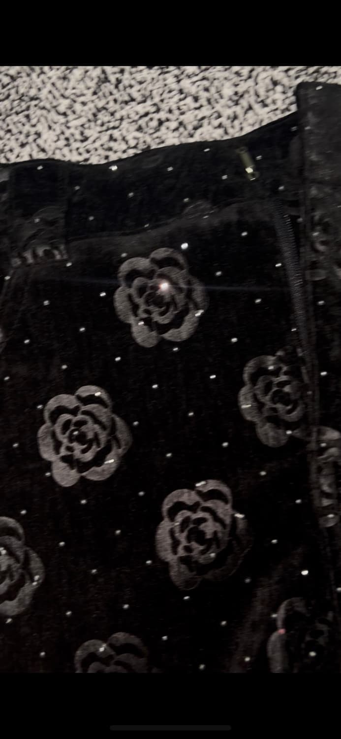 피아오량 로우라이즈 벨벳 스커트 갸루 오리엔탈 상품이미지4