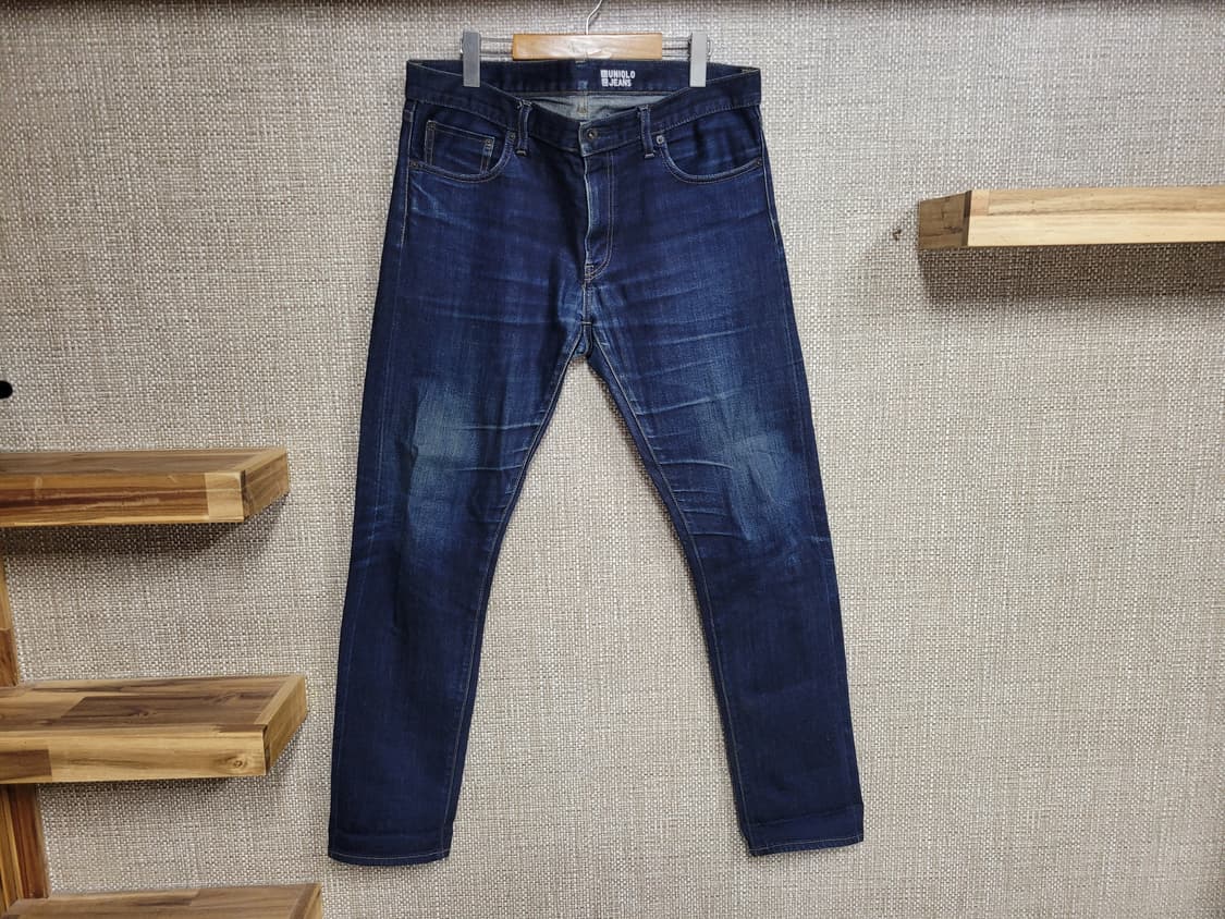 36인치 유니클로 셀비지 청바지 진청 아메카지  상품이미지1