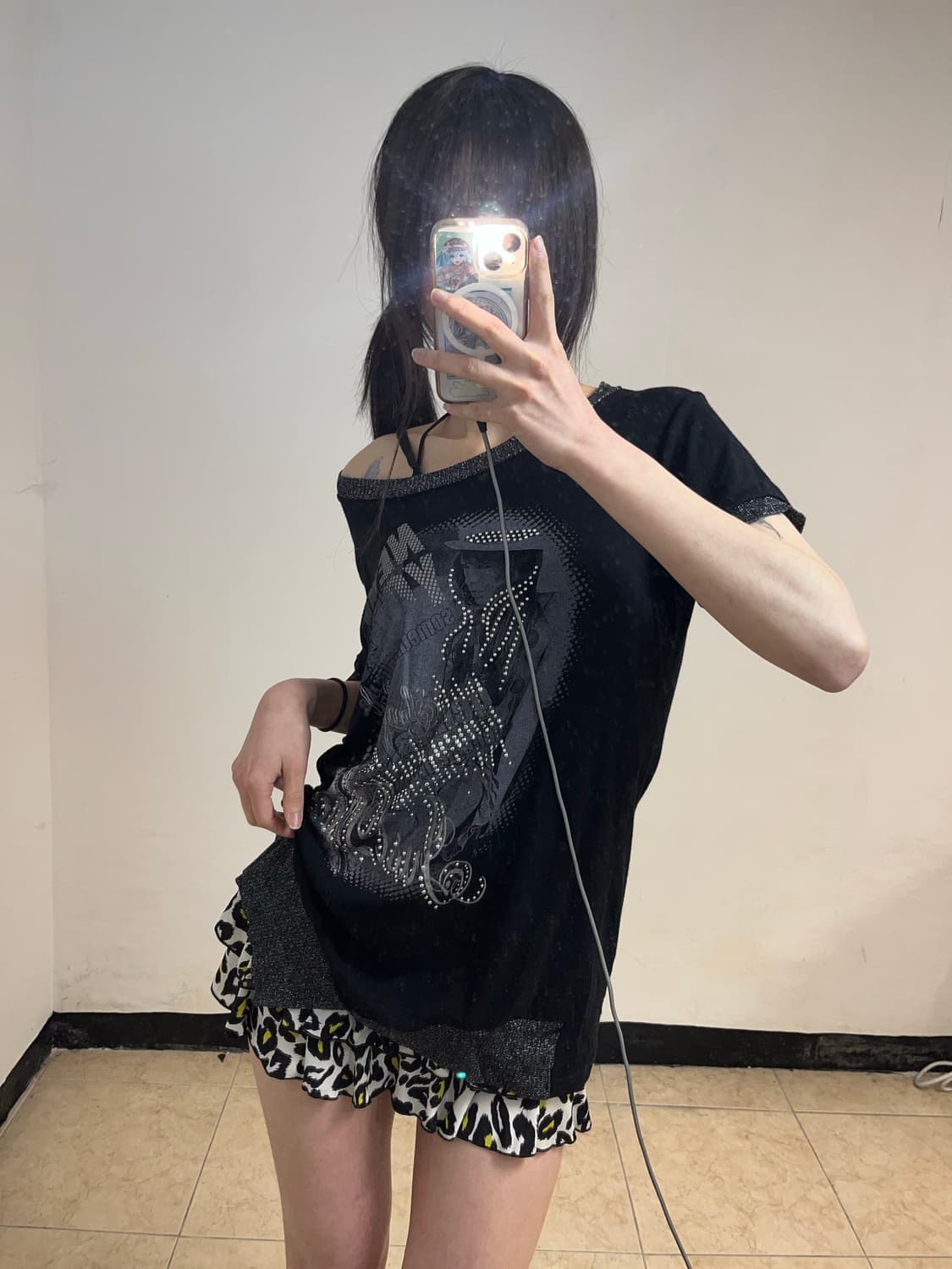 00‘s Y2K 프린팅 티셔츠 상품이미지1