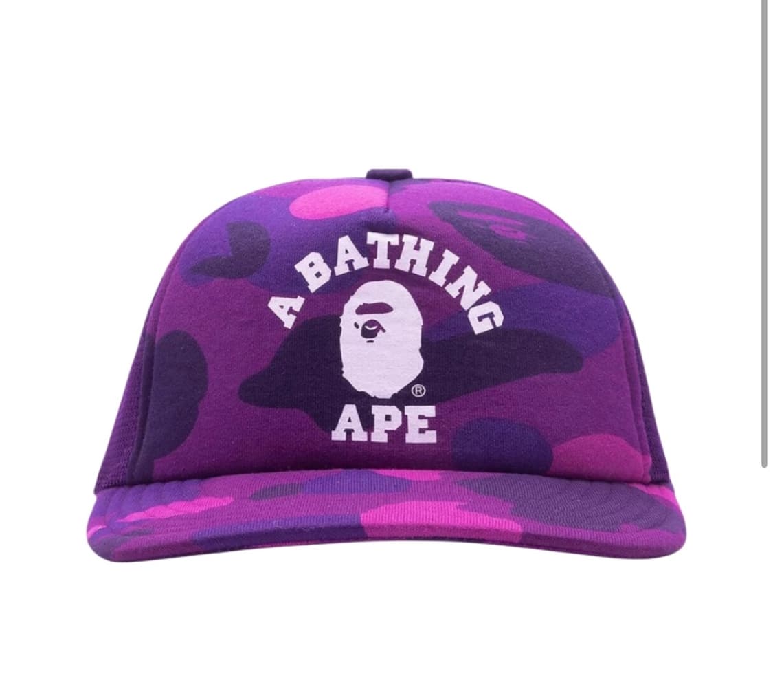 Bape color camo college mesh cap purple 상품이미지1