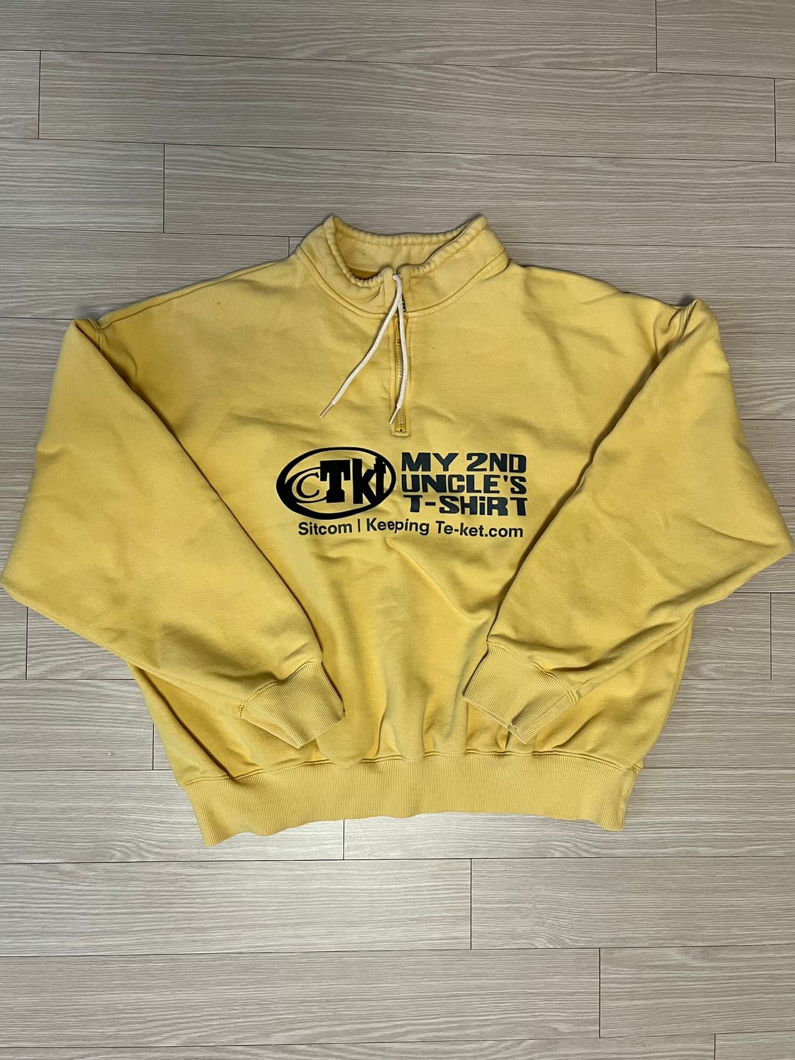 테켓 하프집업 맨투맨 옐로우 상품이미지1