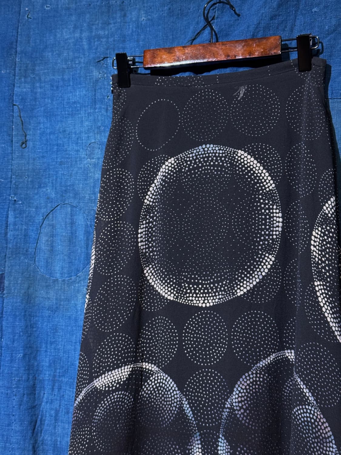 24inch ) MAX MARA Dot Circle Silk Skirt 상품이미지7