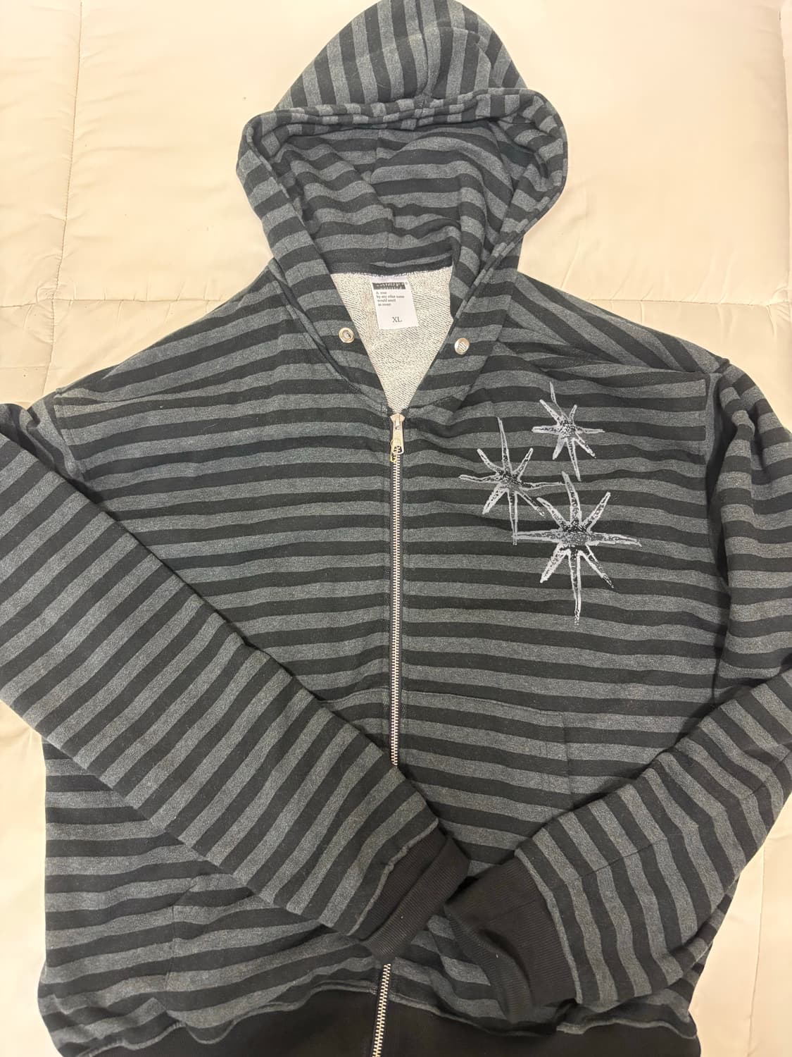 언타이틀서울 스트라이프 후드집업 XL 상품이미지1