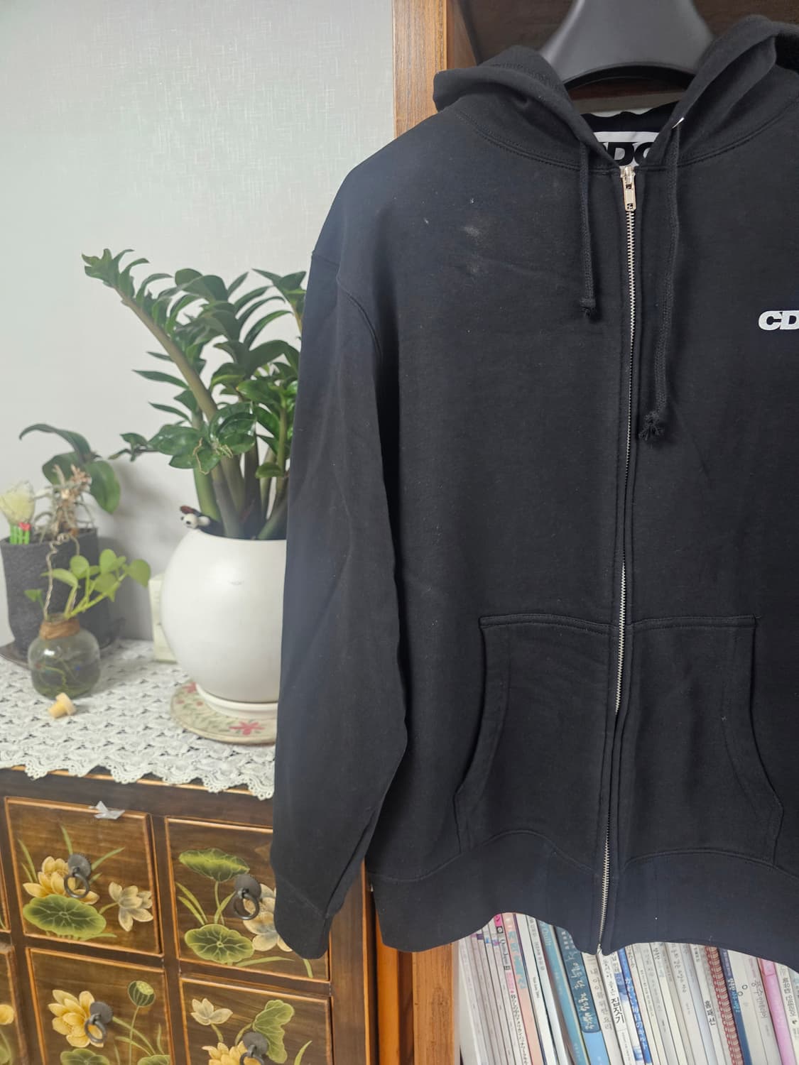 한국에서 못구하는(새상품)CDG 꼼데가르송 백로고 후드집업 팔아요 상품이미지4