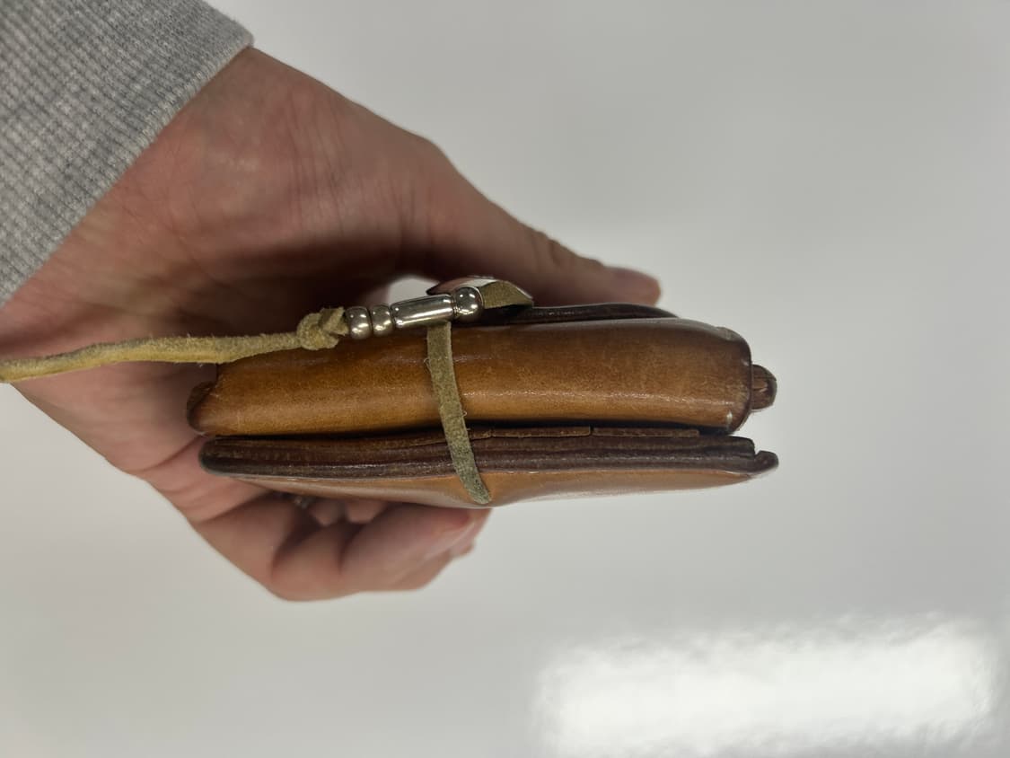 goros 고로스 새들레더 이글콘초 신형 라이트브라운 반지갑 상품이미지3