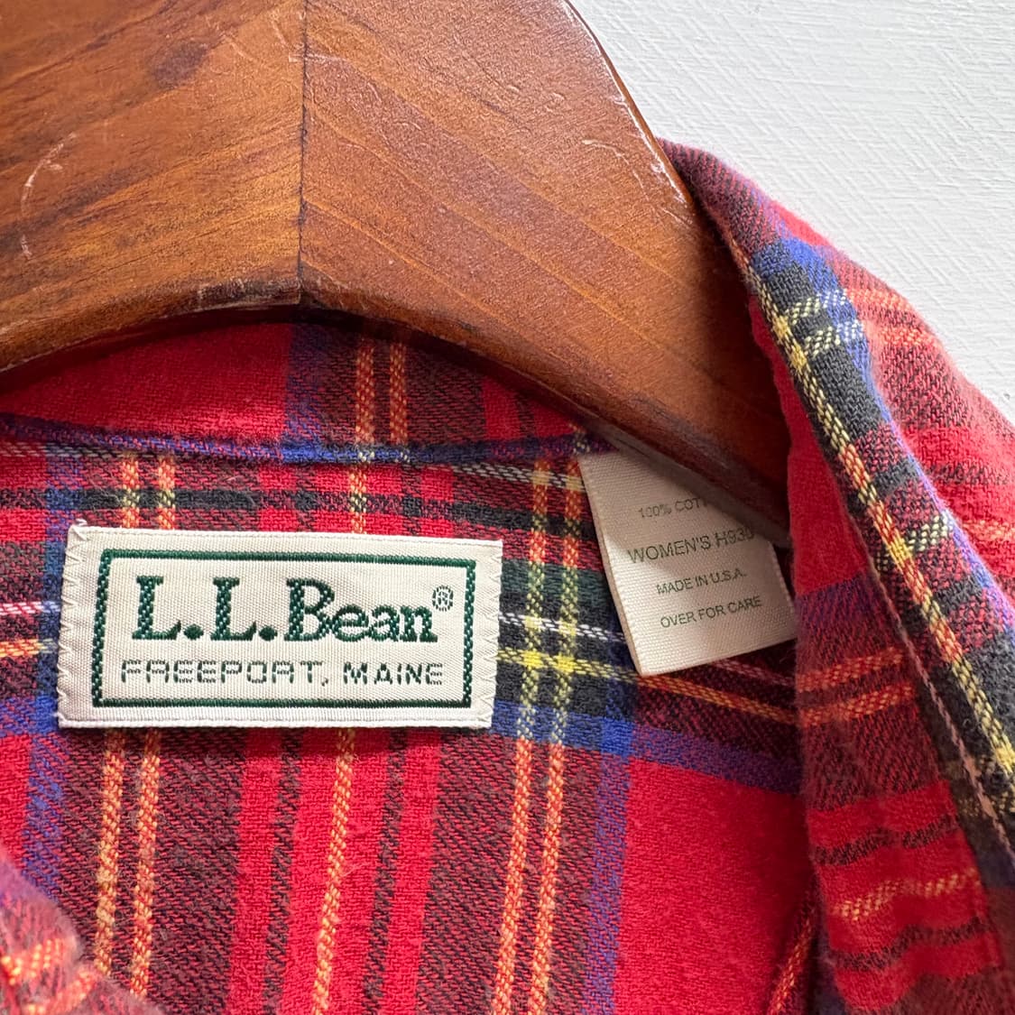 90s L.L.Bean 엘엘빈 USA 타탄 체크 남방  상품이미지3