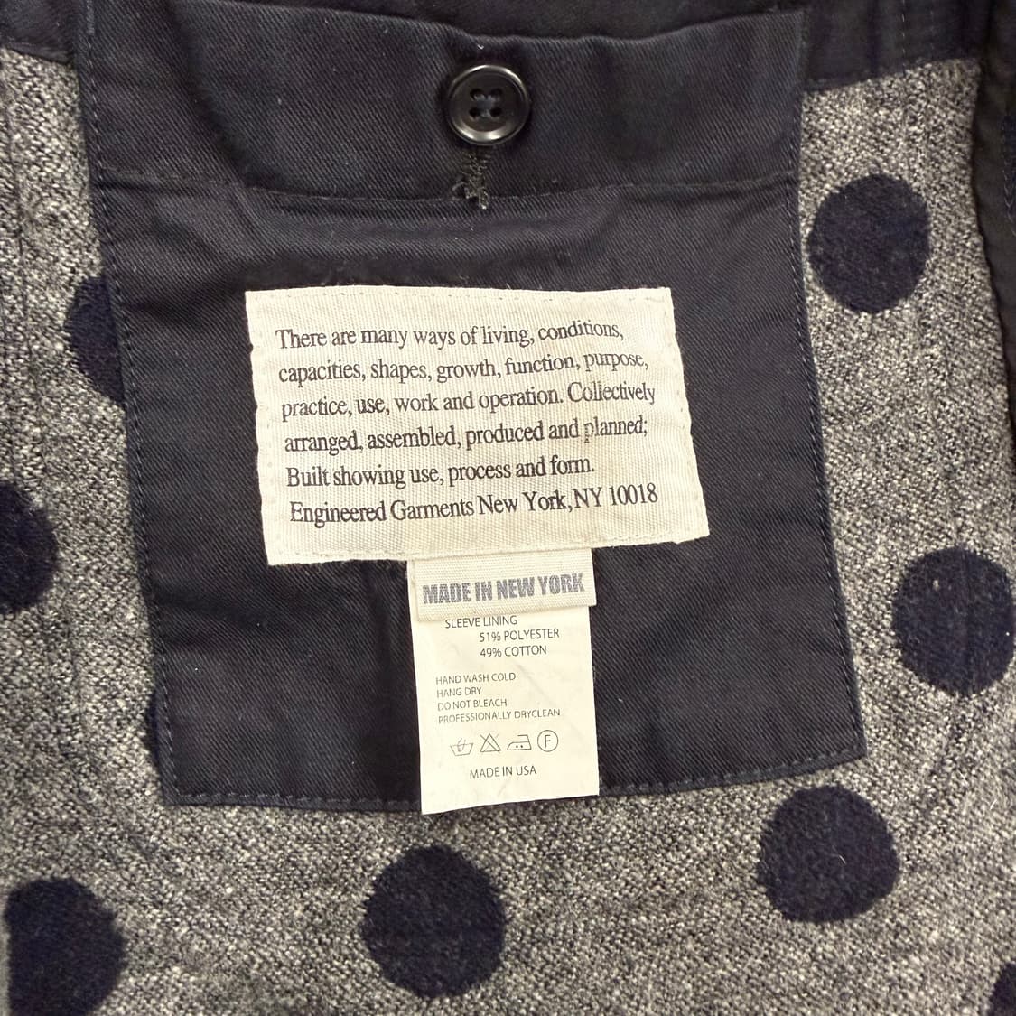 엔지니어드 가먼츠 폴카닷 패턴 베드포드 자켓 상품이미지3