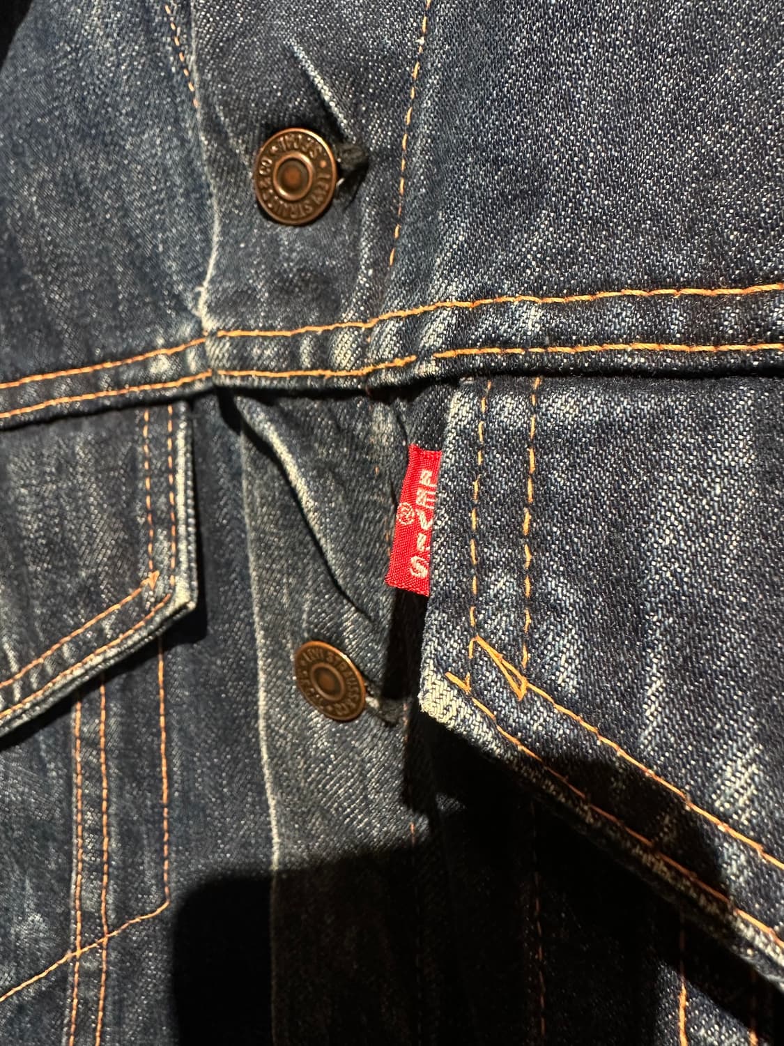 70s USA 빈티지 리바이스 70505 빅E 데님 트러커 자켓 상품이미지5