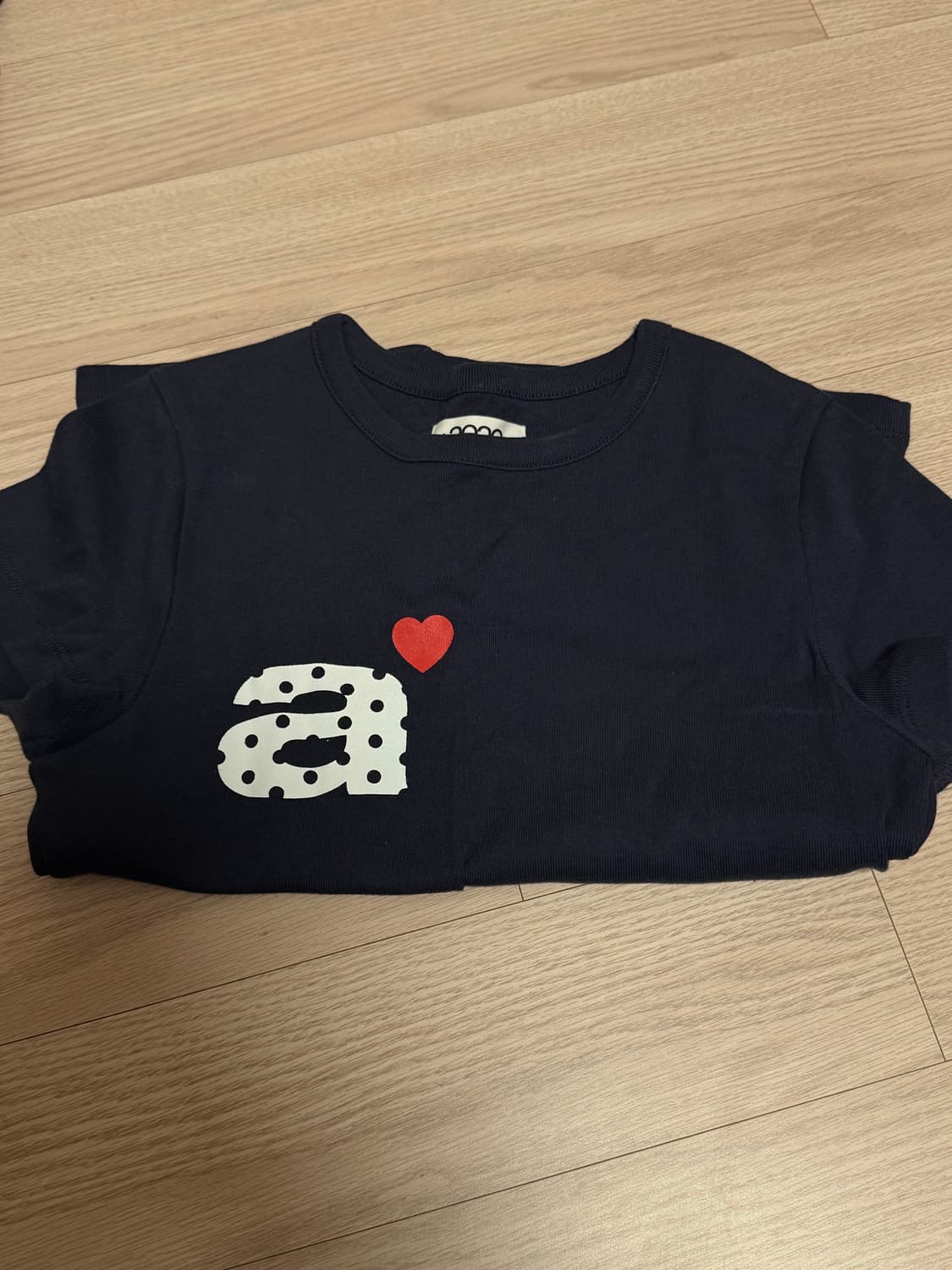 aeae 반팔 DOT SMALL LETTER TEE [NAVY] 상품이미지2