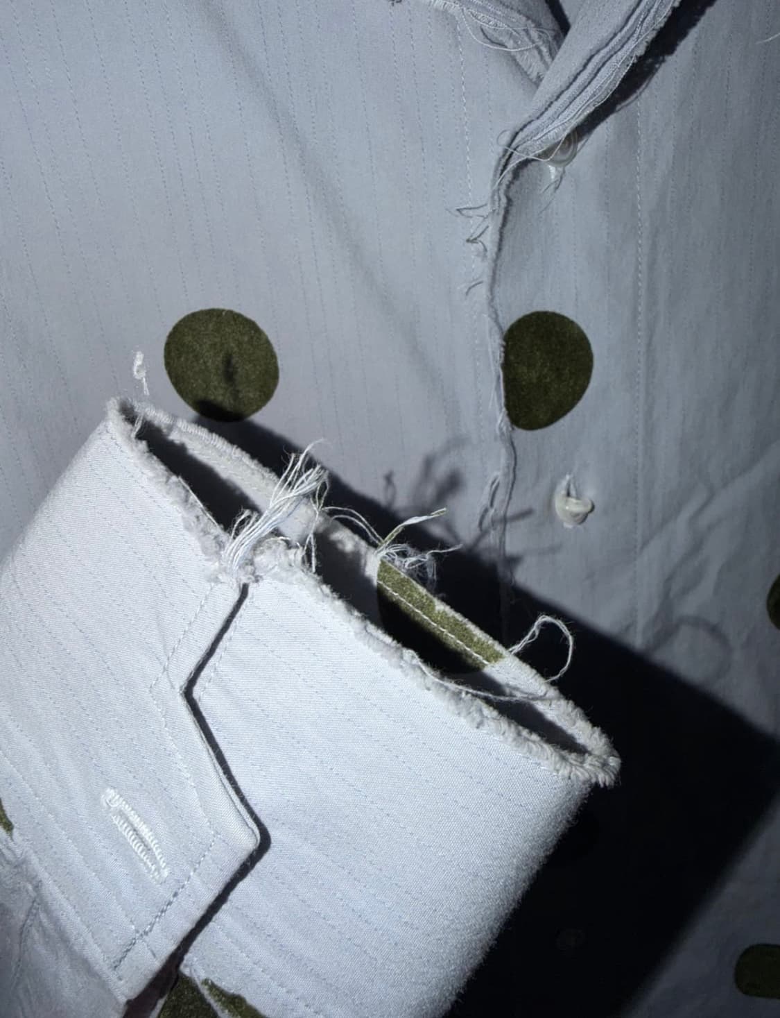 Yohji Yamamoto damaged dot shirt 상품이미지4