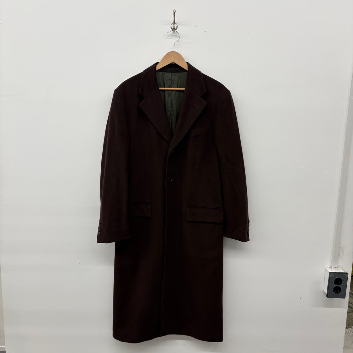 입생로랑 브라운 롱 코트 남/L 상품이미지1