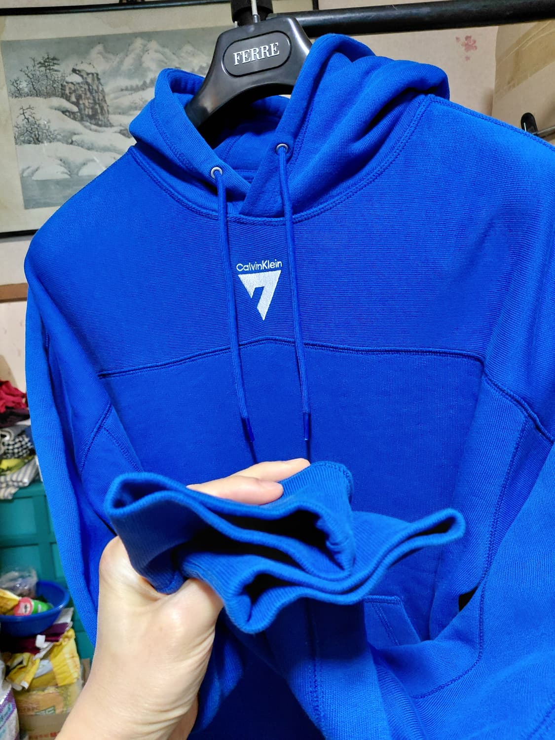 [캘빈클라인]손흥민 캡슐 릴렉스핏 후드 맨투맨 M(100~105) 상품이미지10