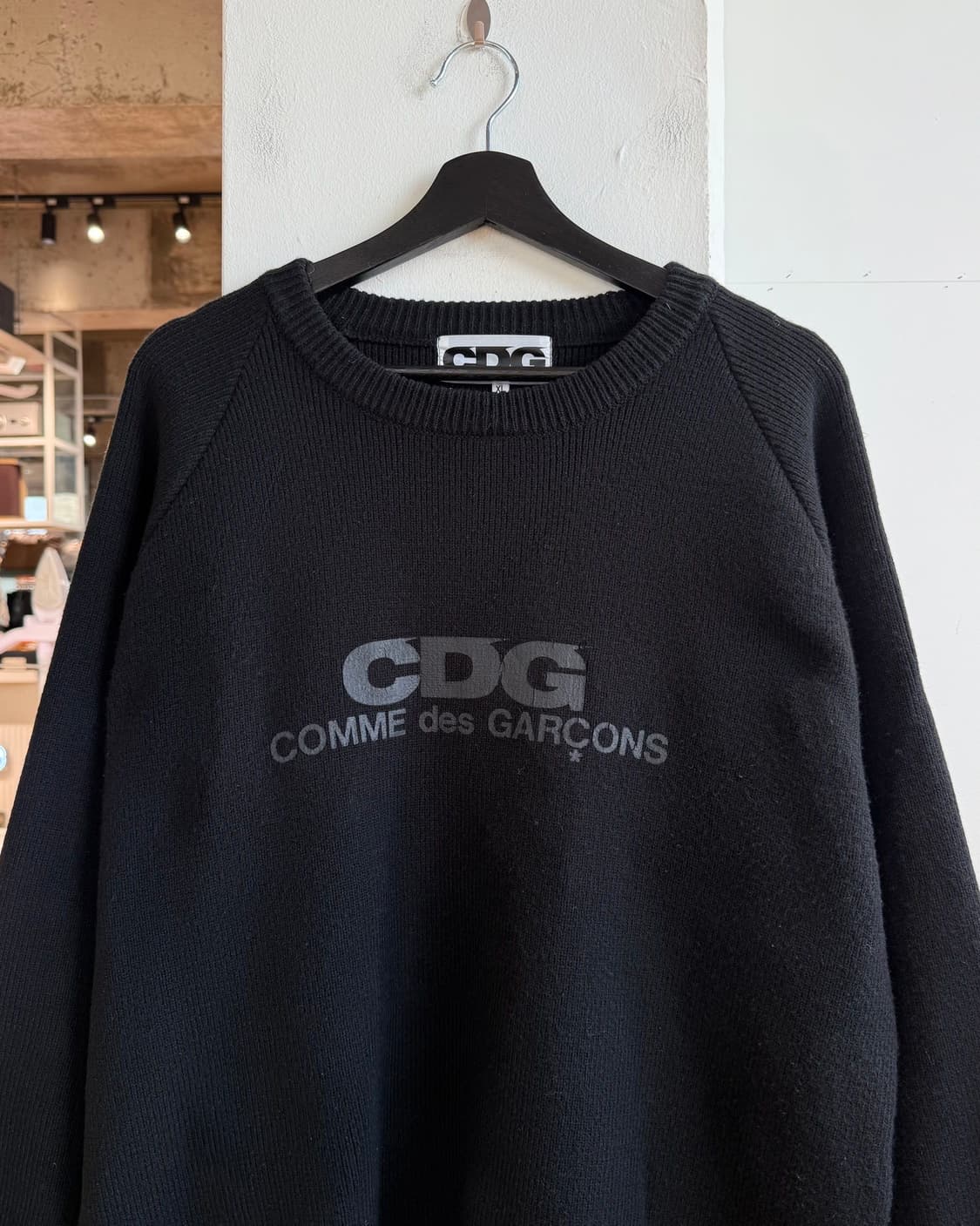 cdg 블랙 라운드넥 스쿨 풀오버 니트 상품이미지3